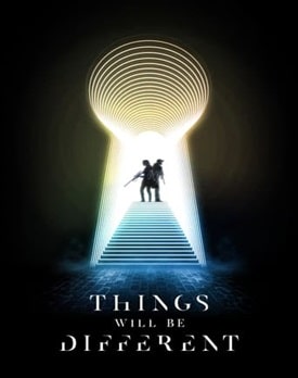 Scenă din Things Will Be Different 2024 cu doi frați în fața unei forțe misterioase într-o altă perioadă.