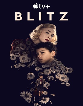 Scenă din filmul Blitz 2024 online subtitrat HD, surprinzând viața în Londra în timpul bombardamentelor.
