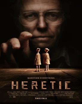 Heretic film online subtitrat hd - scenă cu cele două femei în casa misterioasă.