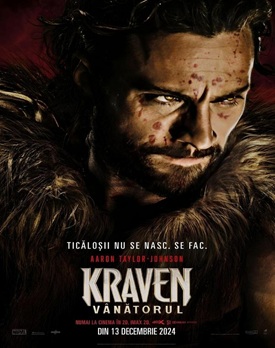 Kraven the Hunter 2024 – poster oficial al filmului online subtitrat în română.