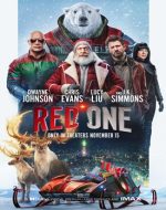 Scenă din filmul Red One 2024 cu personaje în acțiune salvând Crăciunul.