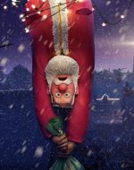 Scenă din That Christmas film online subtitrat hd, cu personaje sărbătorind Crăciunul în mijlocul unei furtuni de zăpadă.