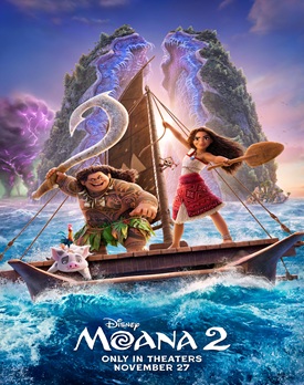 Moana 2 2024 online subtitrat hd – Scenă din film cu Moana în mijlocul Oceanului Pacific.