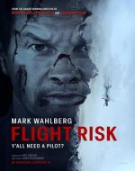 Scenă din Flight Risk 2025 online subtitrat HD – avion survolând sălbăticia Alaskăi, cu tensiune crescândă între personaje.