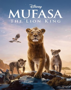 Mufasa The Lion King 2024 – Scenă epică cu leul Mufasa în călătoria sa.