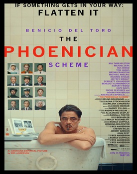 Scenă din The Phoenician Scheme film online subtitrat hd 2025 – moștenire, conspirații și acțiune intensă