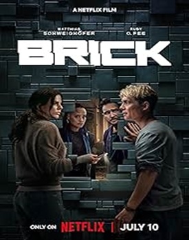 Scenă din Brick film online subtitrat 2025 cu personajele principale confruntându-se cu zidul de cărămidă.