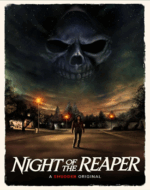 Afiș film Night of the Reaper 2025 cu Deena și șeriful local investigând misterul.